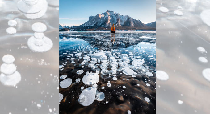 Frozen ‘methane bubbles’ under ice, dangerous if popped