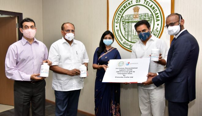 Granules to donate 16 crore Paracetamol tablets to Telangana government