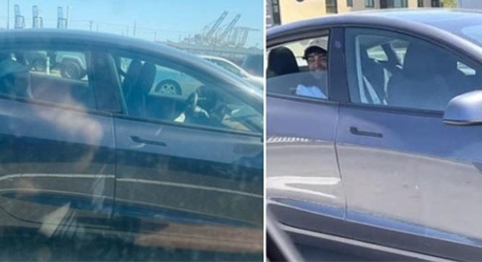 Indian origin man busted for letting Tesla car autodrive from back seat