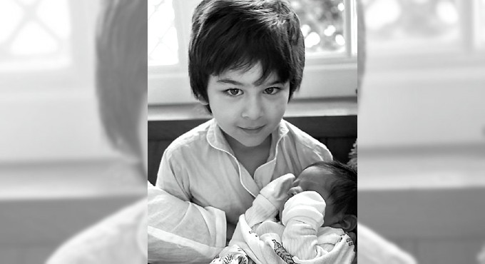 Kareena shares Taimur’s picture with baby brother on Mother’s Day