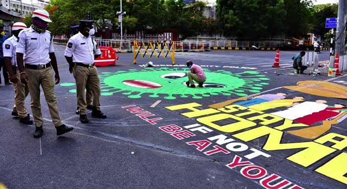 Hyderabad-based artist spreads message through art