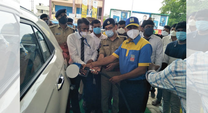 DGP inaugurates police petrol bunk in Kothagudem