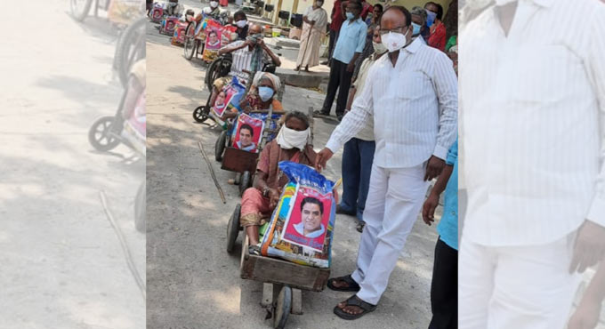 TRS leader helps leprosy patients in Warangal