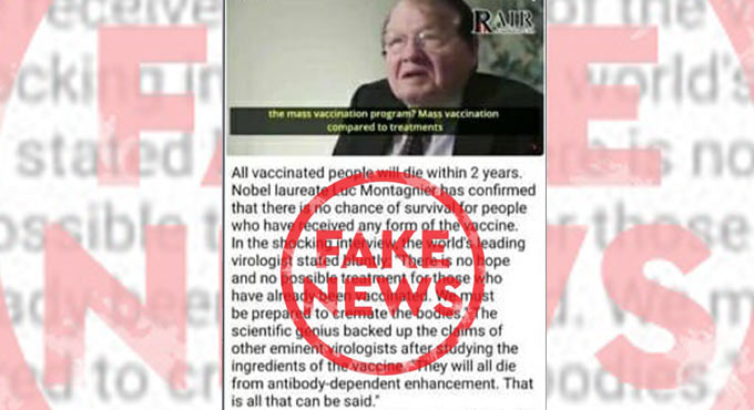 Panic over Nobel laureate’s tweaked interview on ‘mass vaccination’