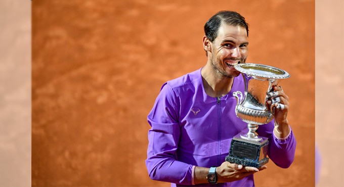 Rafael Nadal beats Novak Djokovic for 10th Rome Open title