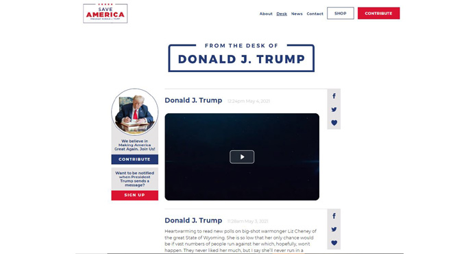 Trump launches his own social media platform as WordPress blog