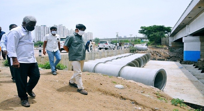 Arvind Kumar inspects development works in Hyderabad