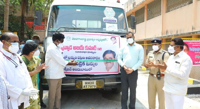 Puvvada’s initiative ensures enough oxygen to hospitals in Khammam