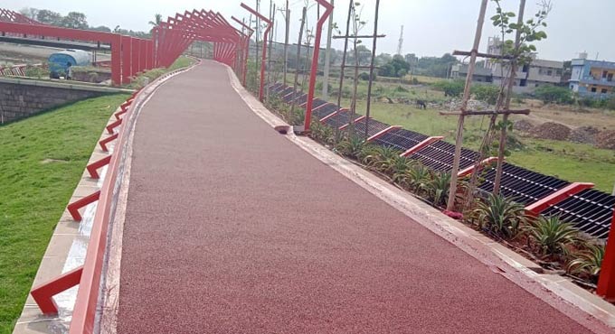 Synthetic track along Siddipet necklace road is getting ready