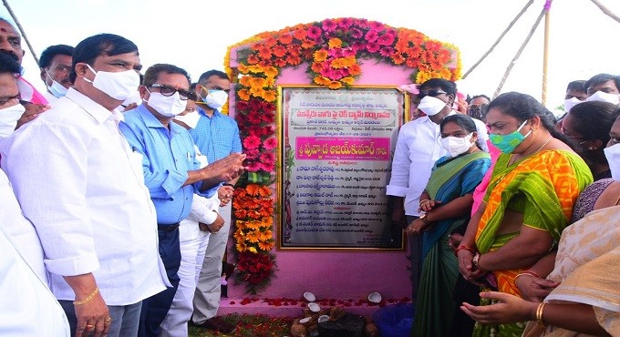 Khammam: Puvvada inaugurates check dam built across Munneru stream