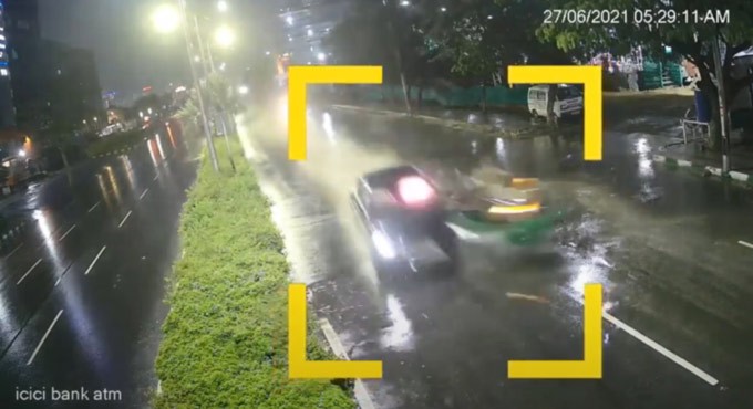 Cyberabad cops release video of Audi accident in Madhapur