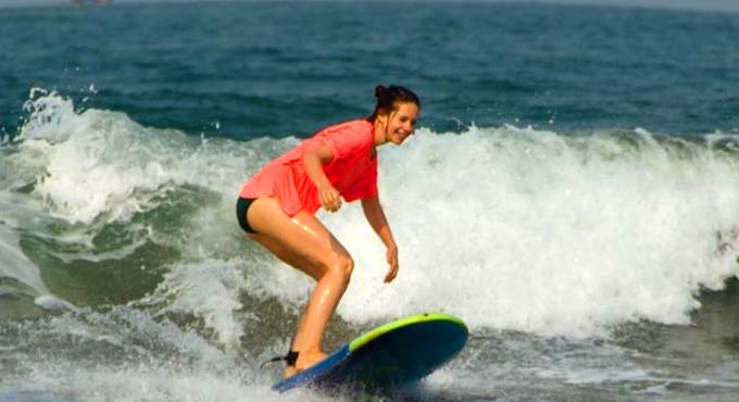 Bollywood actress Kalki Koechlin misses surfing