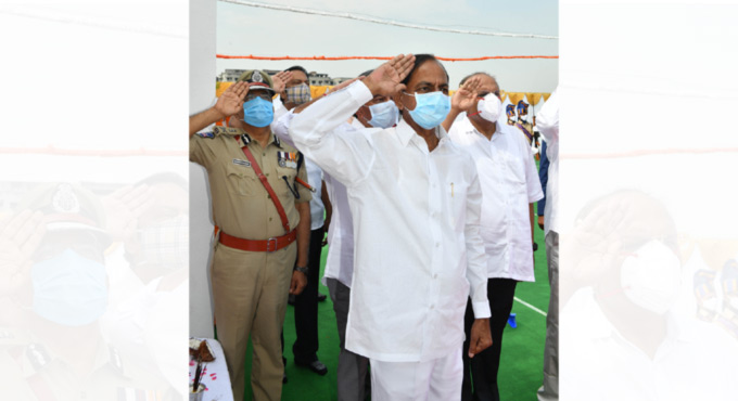 Covid-19: Telangana Formation Day celebrated in low-key affair