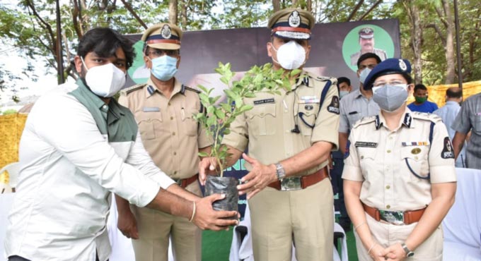 Hyderabad CP plant saplings as part of World Environment Day