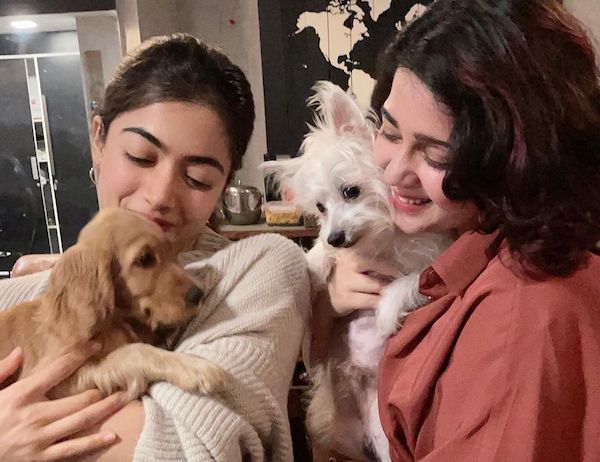 Charmme Kaur, Rashmika caught up in Mumbai with pets