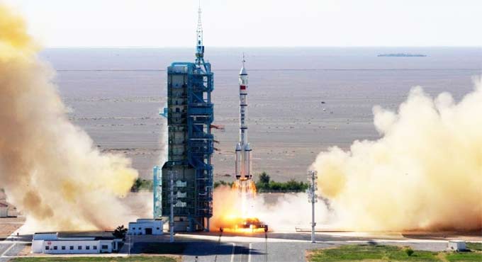 China launches 1st crewed mission for space station construction