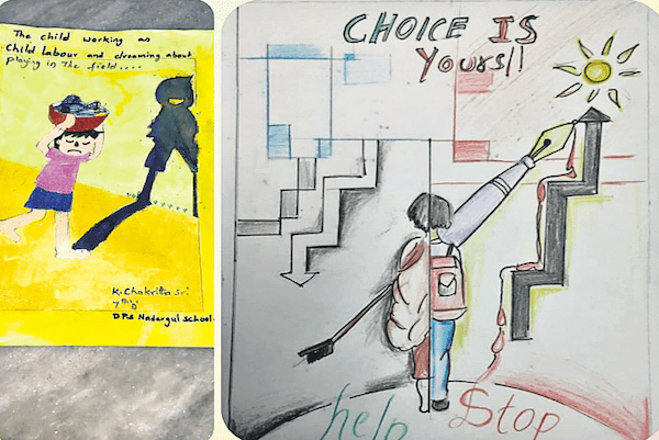 Students of Delhi Public School create awareness against child labour