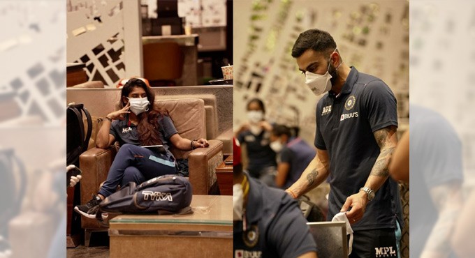 India cricket teams depart for England