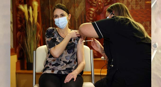 New Zealand PM receives Covid vaccine