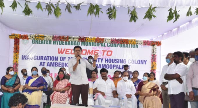 Lake view 2BHK homes handed over to beneficiaries in Hyderabad