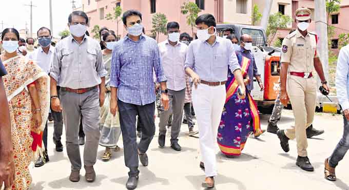 Finish works of 2BHK houses by Dasara: KTR to officials