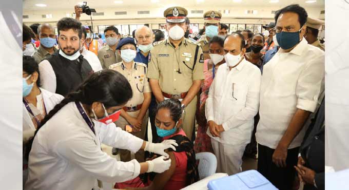 Mega vaccine drive for underprivileged at Hyderabad