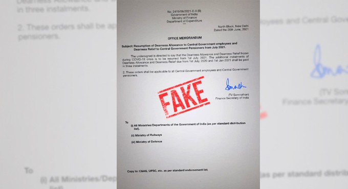 No resumption of DA, DR from July 1 for govt employees, clarifies FM