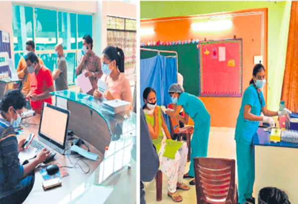 Pallavi Model School: Good response to vaccination drive