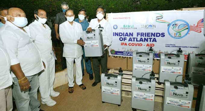 Puvvada Foundation, IFA donate 250 oxygen concentrators to hospitals