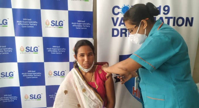 SLG hospitals vaccinates visually impaired at two Govt homes
