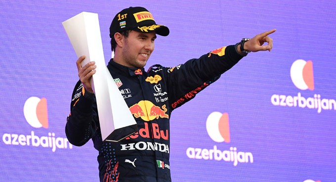 Sergio Perez emerges champion in Azerbaijan Grand Prix