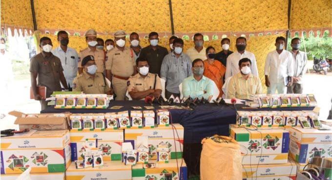 Suryapet: Chinthalapalem police bust spurious seed marketing gang