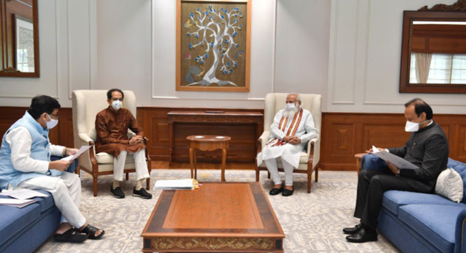 Maharashtra CM meets PM Modi over Maratha quota, cyclone aid