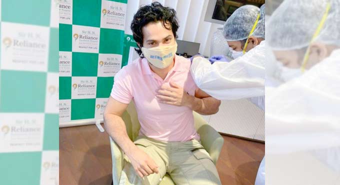 Varun Dhawan receives first dose of COVID-19 vaccine