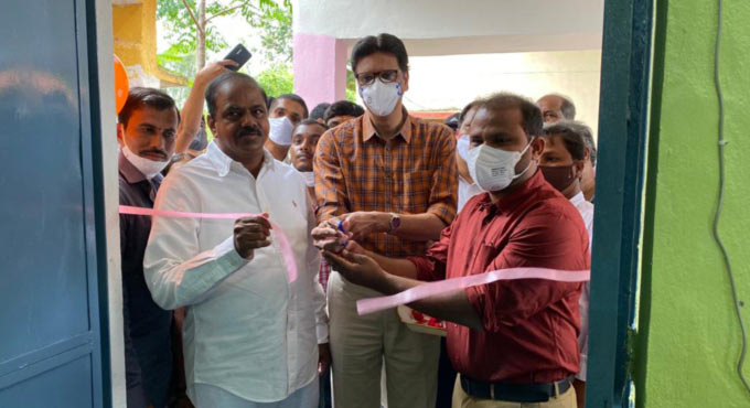 Vimala Foundation develops infrastructure at ZPHS library in Narayankhed