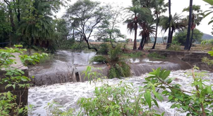Water bodies overflowing in Peddapalli district