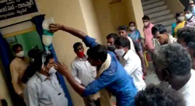 Farmer douses Tahsildhar with diesel in Telangana