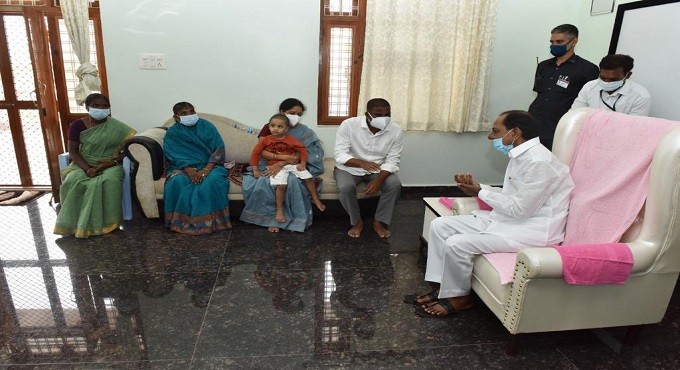 CM KCR consoles Chennur MLA