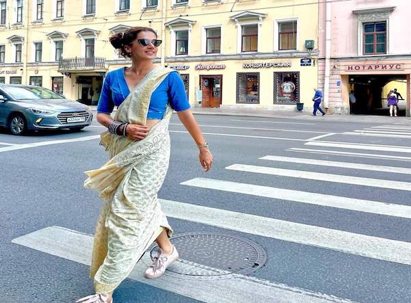 Taapsee Pannu rocks saree in St Petersburg streets 