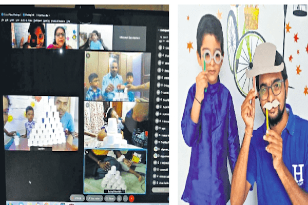 Students of Pallavi Model School celebrate Father’s Day