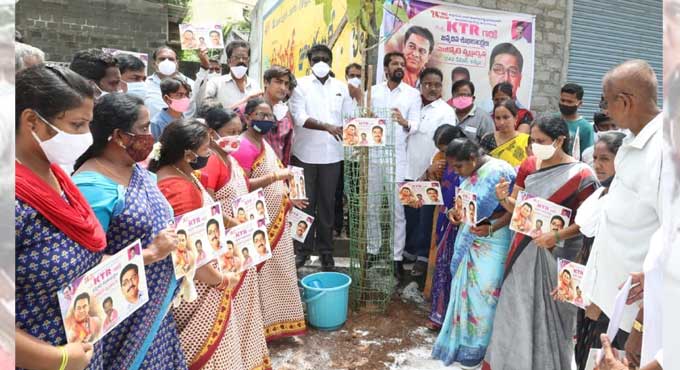Plantation, service programmes mark KTR’s birthday in Khammam