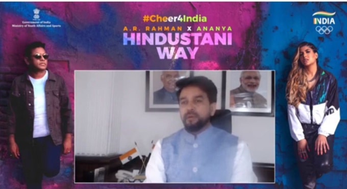 Sports Minister launches cheer song for Tokyo-bound Indian contingent