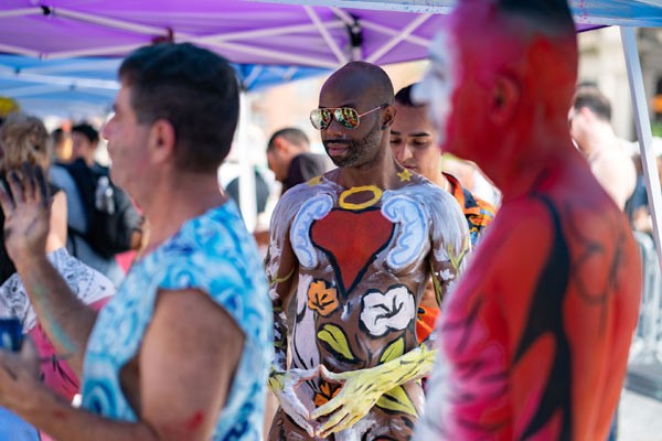 Models shed clothes for annual Bodypainting Day in NYC