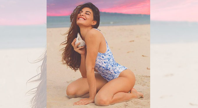 Bollywood actress Jacqueline Fernandez flaunts ‘sexy back’