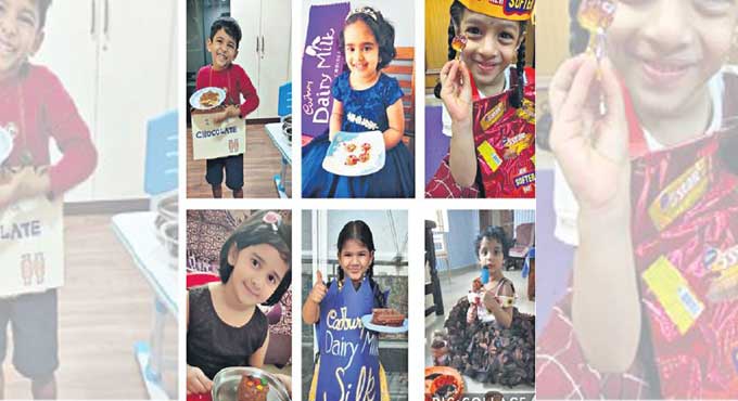 Kids dress up as chocolates