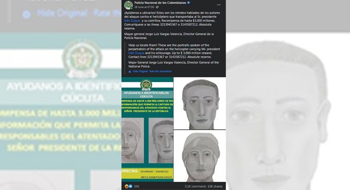Columbia police on a lookout for suspect resembling Mark Zuckerberg
