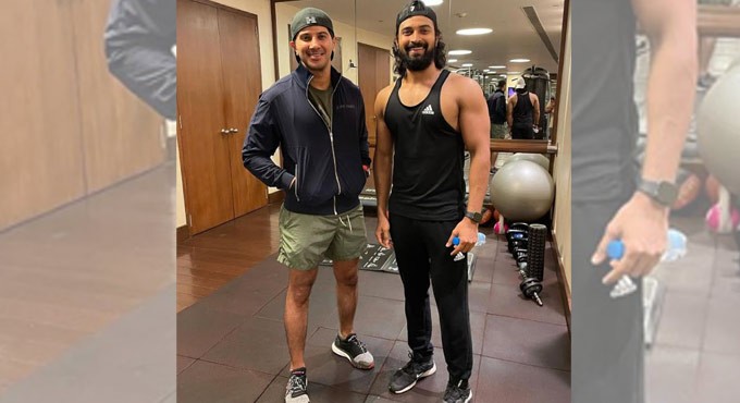 Are Dulquer and Dev Mohan hitting the gym together in Hyderabad?