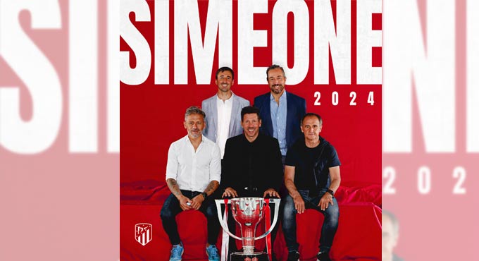 Diego Simeone signs contract extension with Atletico Madrid until 2024