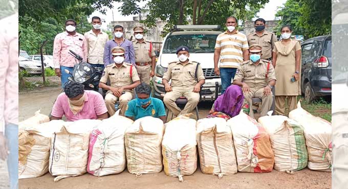 Kothagudem: 300 kg ganja worth Rs 60 lakh seized, three arrested