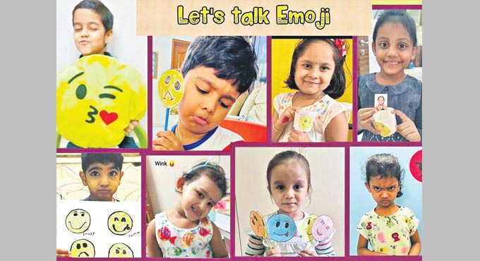 Gitanjali Devshala: Tiny tots celebrate World Emoji Day
